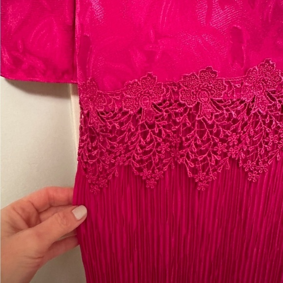 Vintage After Dark Pink Slip Dress and Jacket - Picture 8 of 16